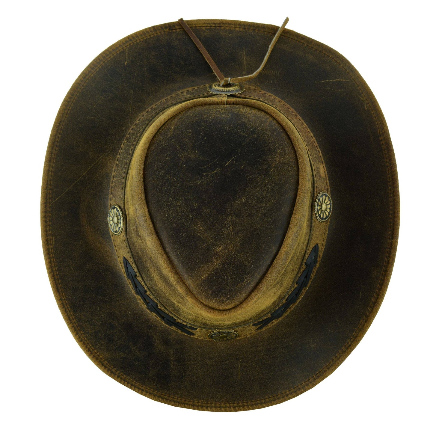 Sahara Leather Hats Western Style for Men and Women shapeabl: Tan Brown / S
