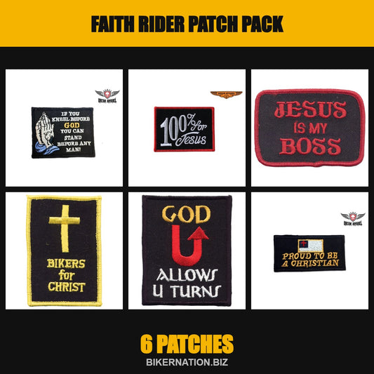 Faith Rider Patch Pack – 6 Patches
