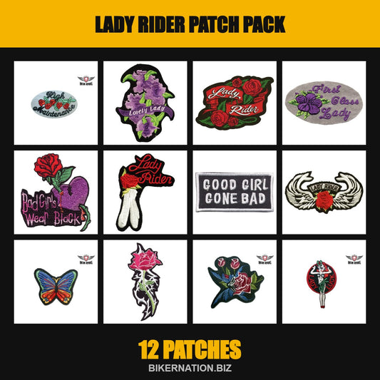 Lady Rider Patch Pack – 12 Patches