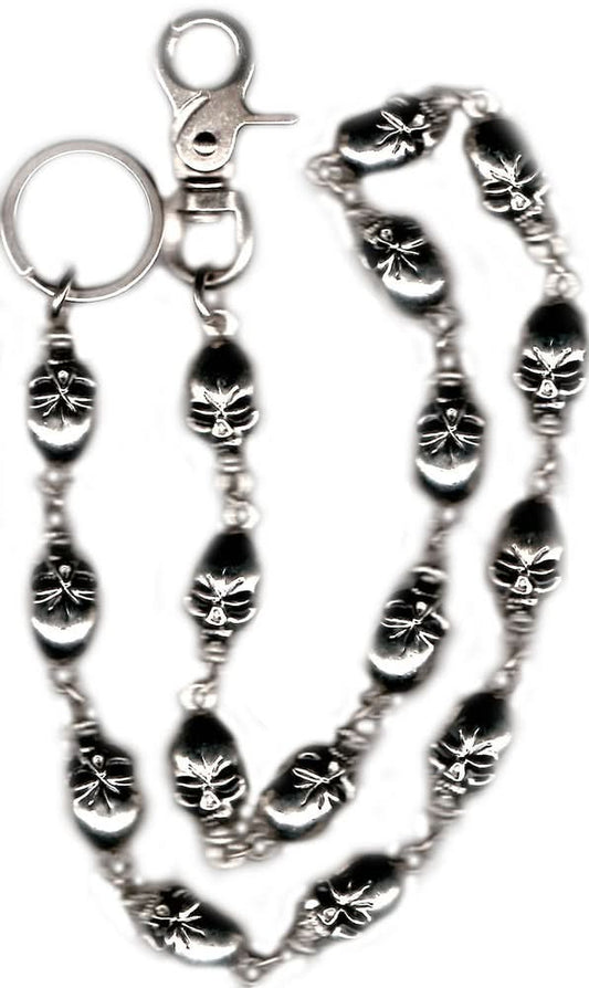 WC716 31" Wallet Chain Large Skulls