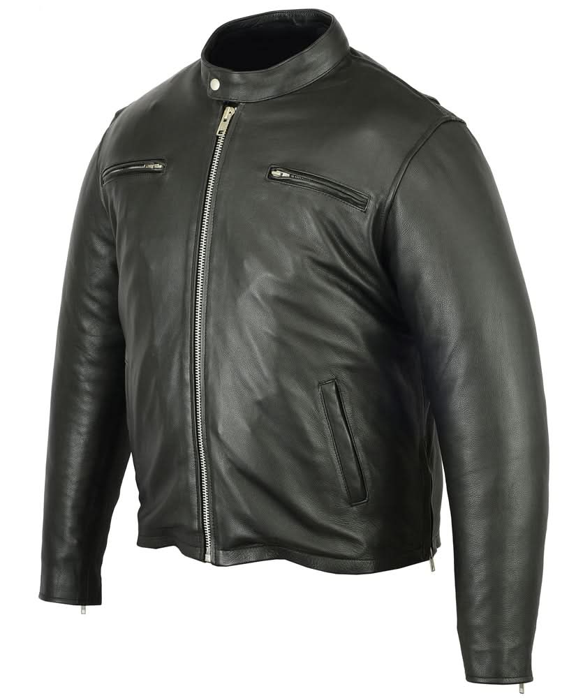 Men's Black Sporty Cruiser Leather Jacket