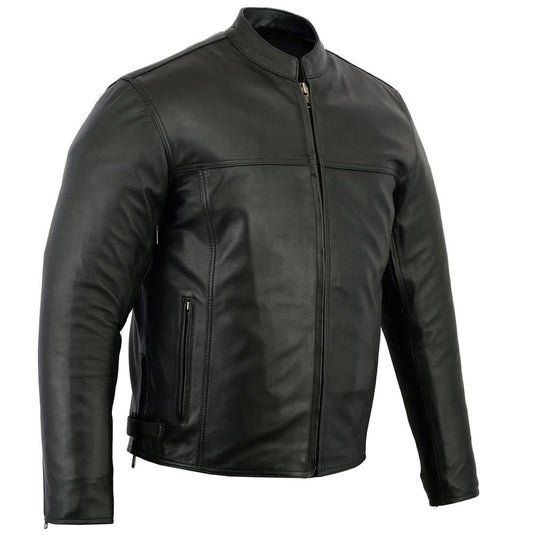 Men's Black Scooter Leather Jacket