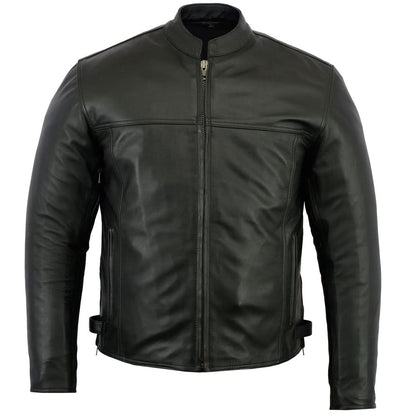 Men's Black Scooter Leather Jacket