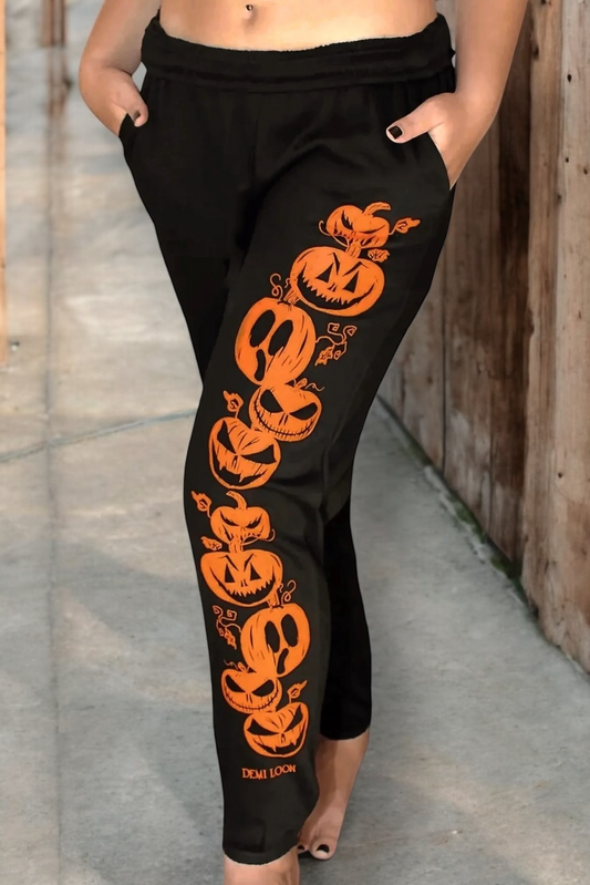 Pumpkin Halloween "Boyfriend Fit" Sweat Pants