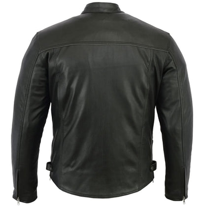 Men's Black Scooter Leather Jacket