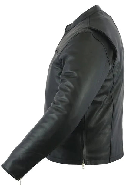 Men's Black Sporty Cruiser Jacket with Removable hood