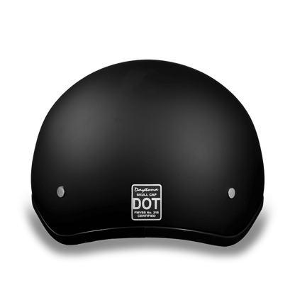 D1-B DOT Approved Daytona Skull Cap Helmet – Dull Black