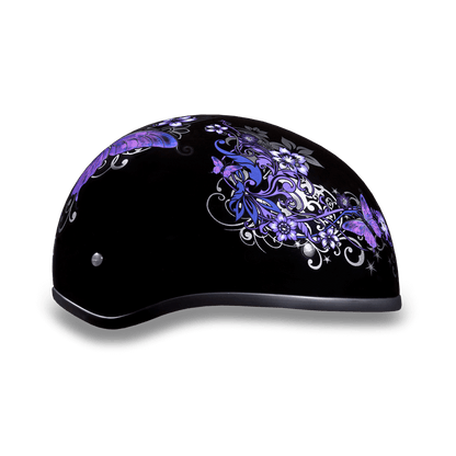 D6-B D.O.T. DAYTONA SKULL CAP - W/ BUTTERFLY