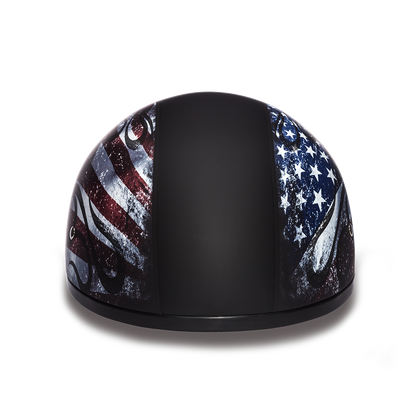 D6-USA ‘DAYTONA SKULL CAP’ with USA Flag and Eagle Half Face Helmet