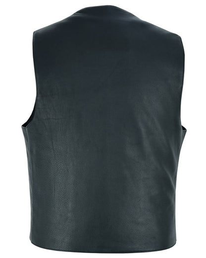 Men's Single Back Panel motorcycle vest