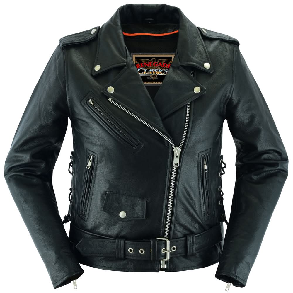 SpeedMoto Women's Leather Motorcycle Jacket