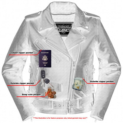 SpeedMoto Women's Leather Motorcycle Jacket