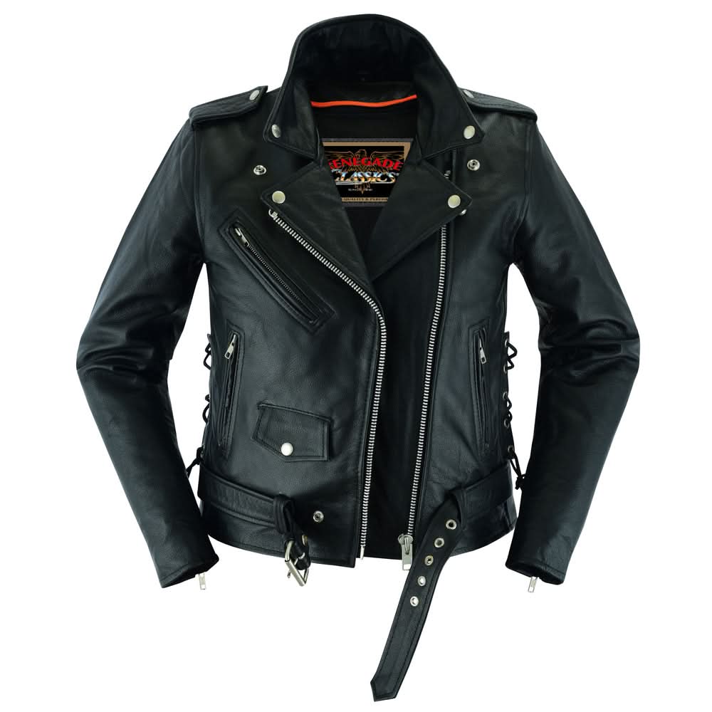 SpeedMoto Women's Leather Motorcycle Jacket
