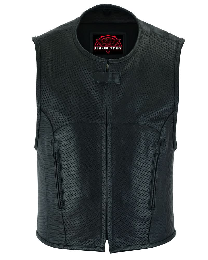 Men's Updated Perforated SWAT Team Style Vest - Black