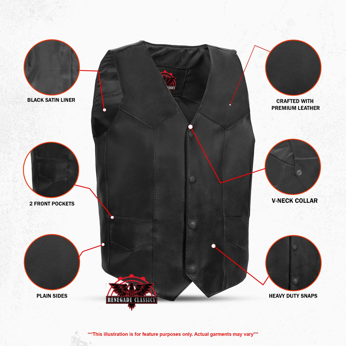 Kids Traditional Style Plain Side Vest - view 3
